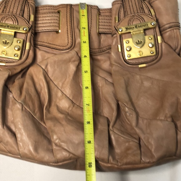Juicy Couture Taupe color Leather Handbag magnetic closure shoulder bag - Picture 11 of 14